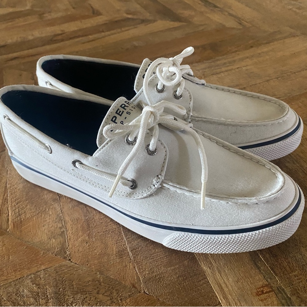 White Sperry Boat Shoes